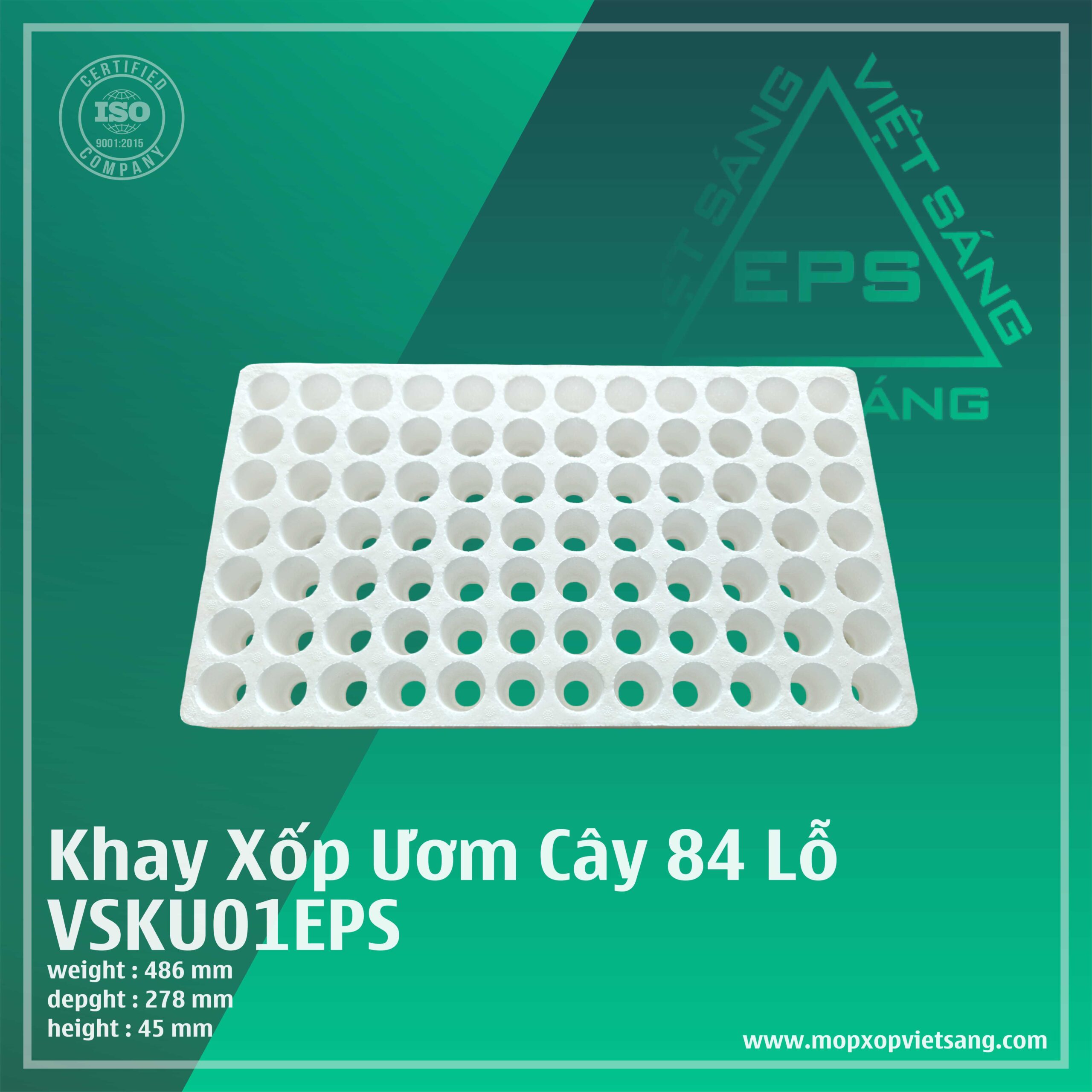 khay xốp ươm cây 84 lỗ eps